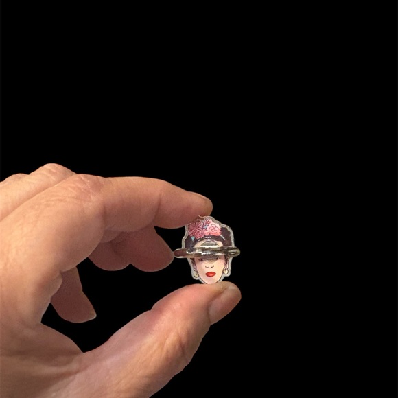 & Other Stories Pink and Gold Statement Ring - Picture 4 of 4